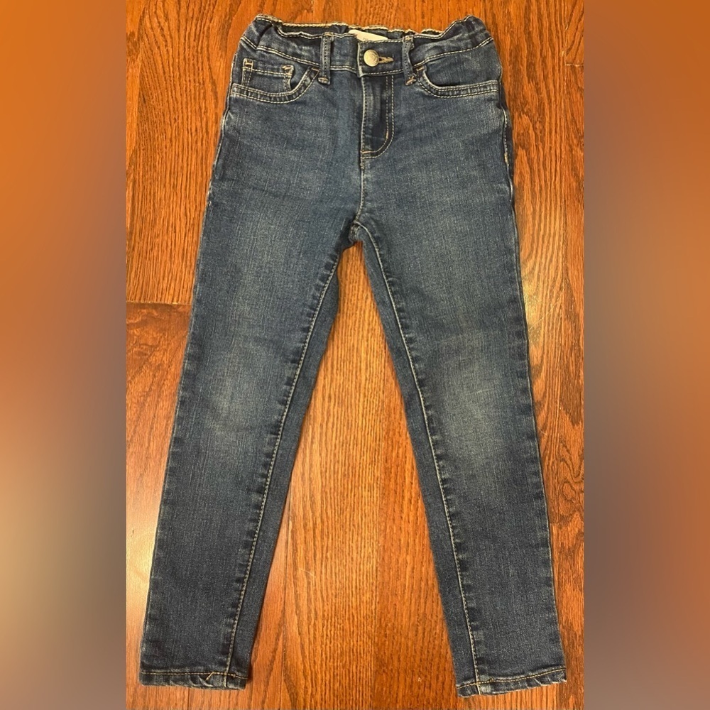 Levi’s Jeans Kid’s No Size Blue Waist 11” Inseam 18” 710 Super Skinny Adjustable